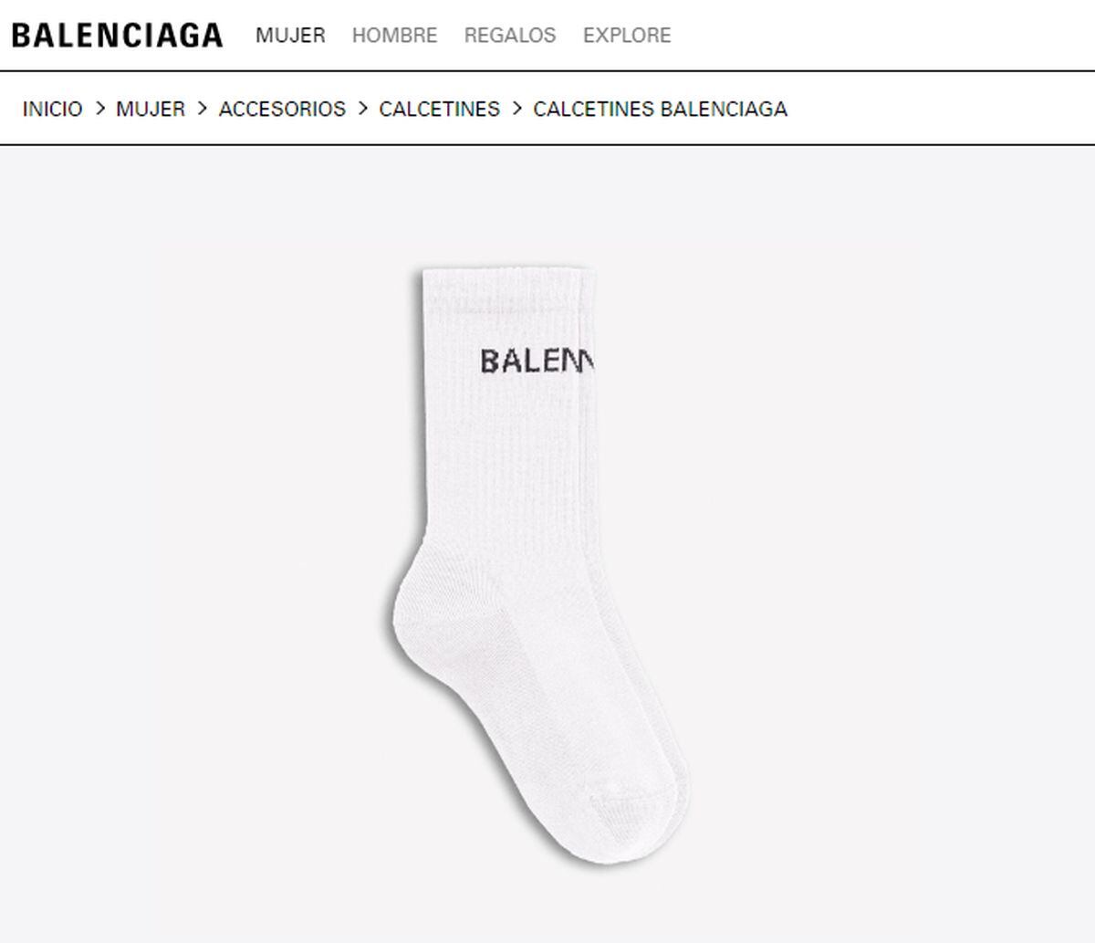 Las medias que luce Danna Paola y han causado revuelo por el precio (Foto: Sitio web Balenciaga)
