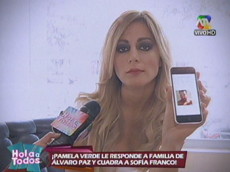 Pamela Verde contó que Álvaro Paz de la Barra le envió fotos íntimas cuando estaba con Sofia Franco. (Foto: Captura ATV)