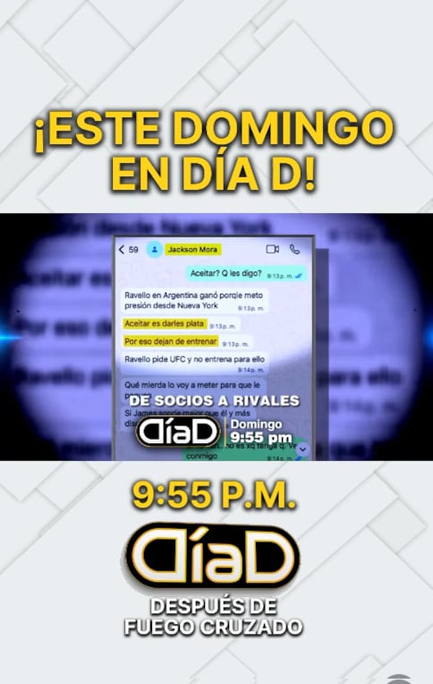 Revelan chats de Jackson Mora tras ser acusado de arreglar peleas de artes marciales.