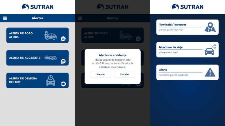 ‘Viaje Seguro’: pasajeros pueden alertar accidentes y otras ocurrencias. Foto: Sutran