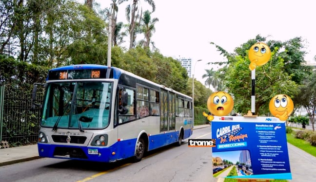 Aplicarán carril bus bidireccional en la avenida Arequipa para uso exclusivo del Corredor azul. Eso generará algunos cambios en el tránsito de conductores, peatones y ciclistas. (Isabel Medina / Trome / ATU).