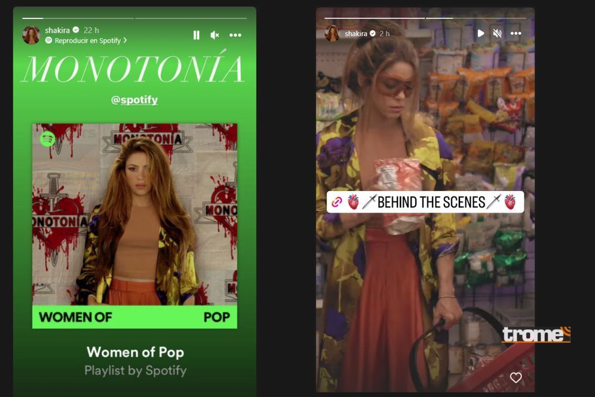 Shakira compartió estos stories mientras Gerard Piqué anuncia su retiro (@shakira)