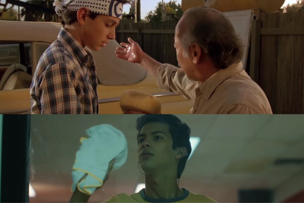 Miguel Diaz tiene el mismo entrenamiento de “limpieza” que el Señor Miyagi empleó en el pequeño Daniel Larusso. (Foto: Netflix)