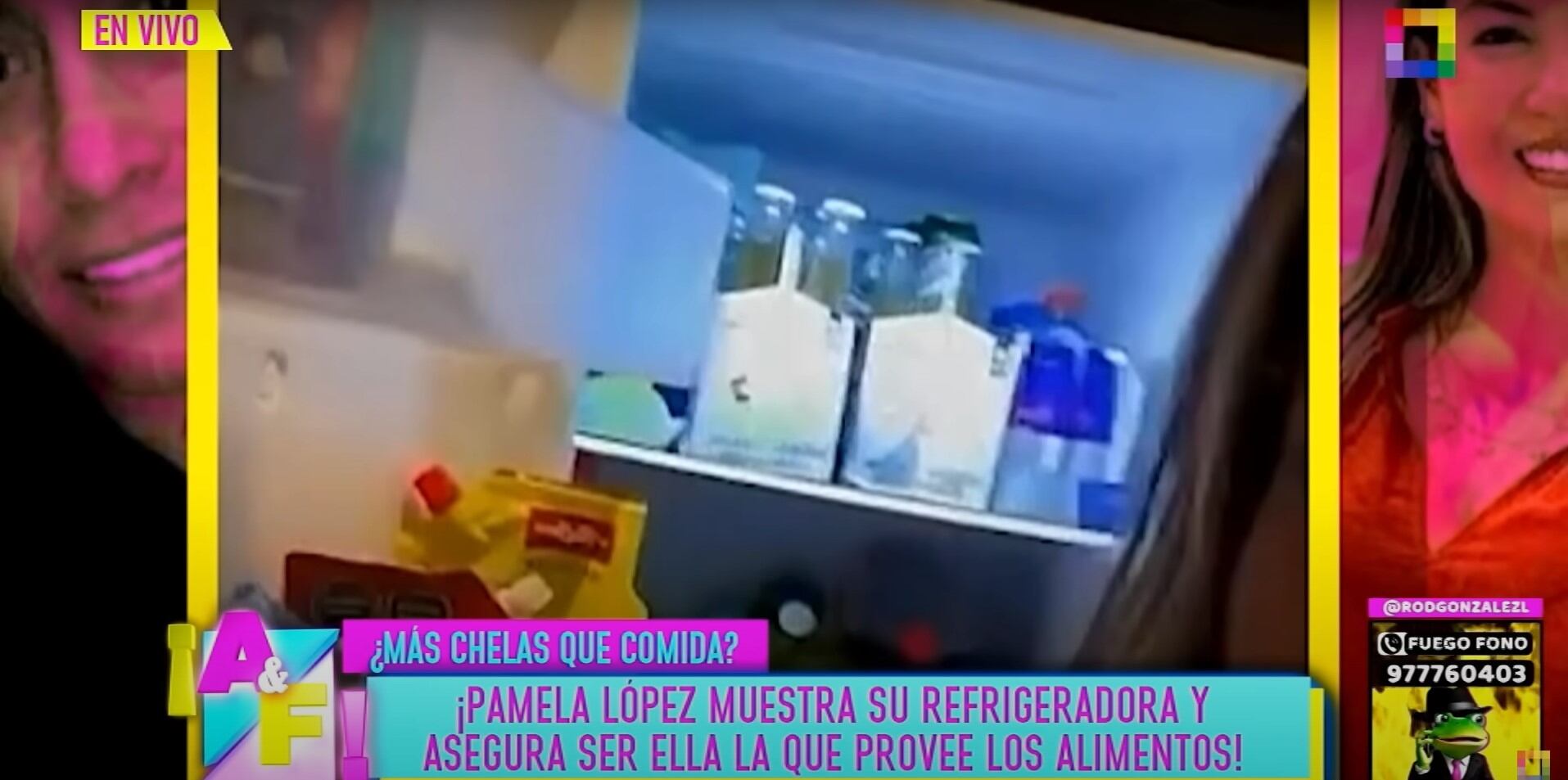 TROME - Pamela López compró bebidas alcohólicas y lo luce tranquilamente. (Fuente: Willax)