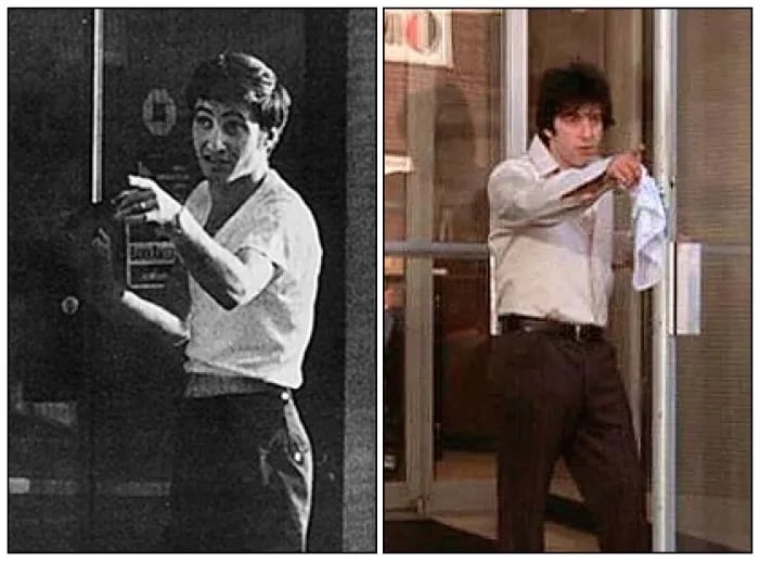 El verdadero ( John Wojtowicz) y el actor (Al Pacino).