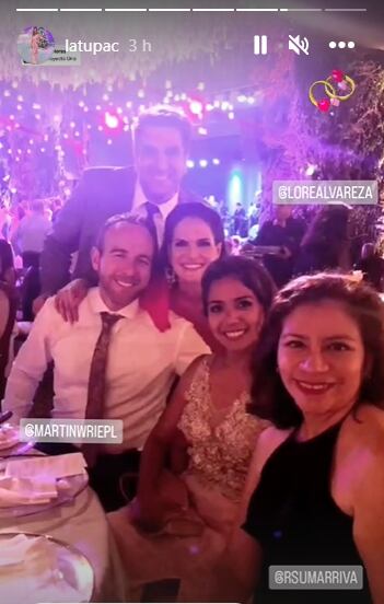 Periodistas de Latina en la boda Maritere Braschi.