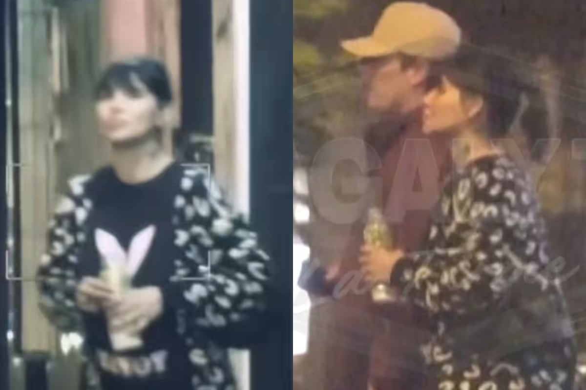 Angie Jibaja aparece junto a su novio en imágenes grabadas de madrugada en La Victoria. (Foto: Captura de YT / Magaly TV: La Firme)