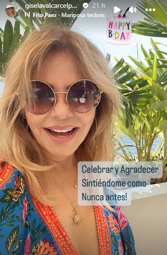 Gisela Valcárcel en su cumpleaños