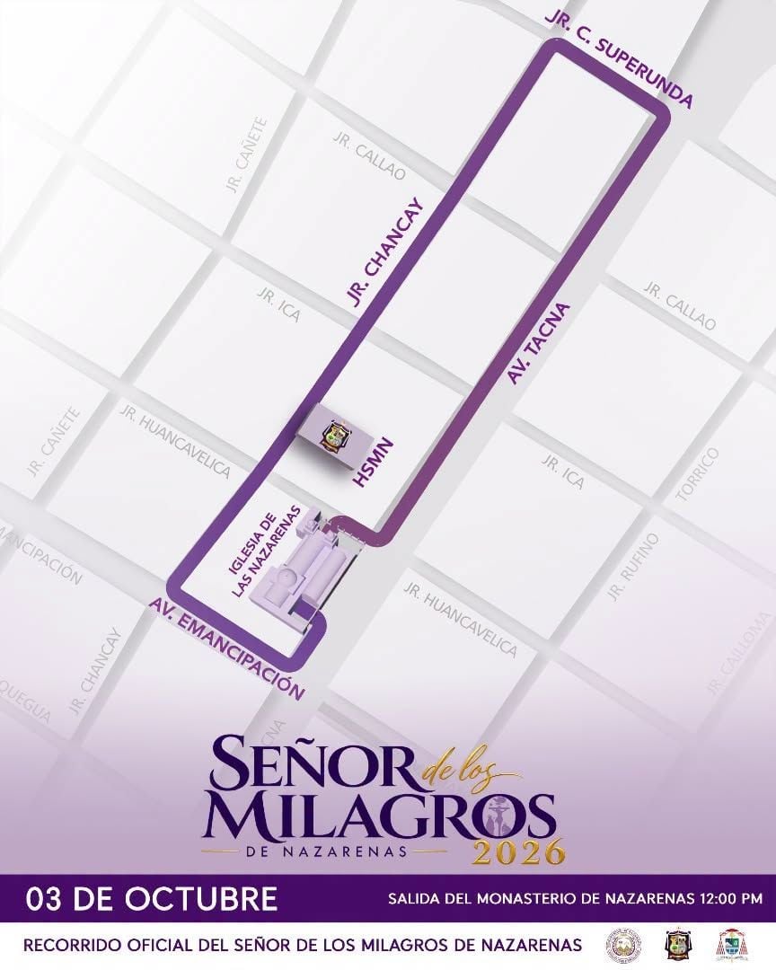 Primer recorrido del Señor de los Milagros 2026