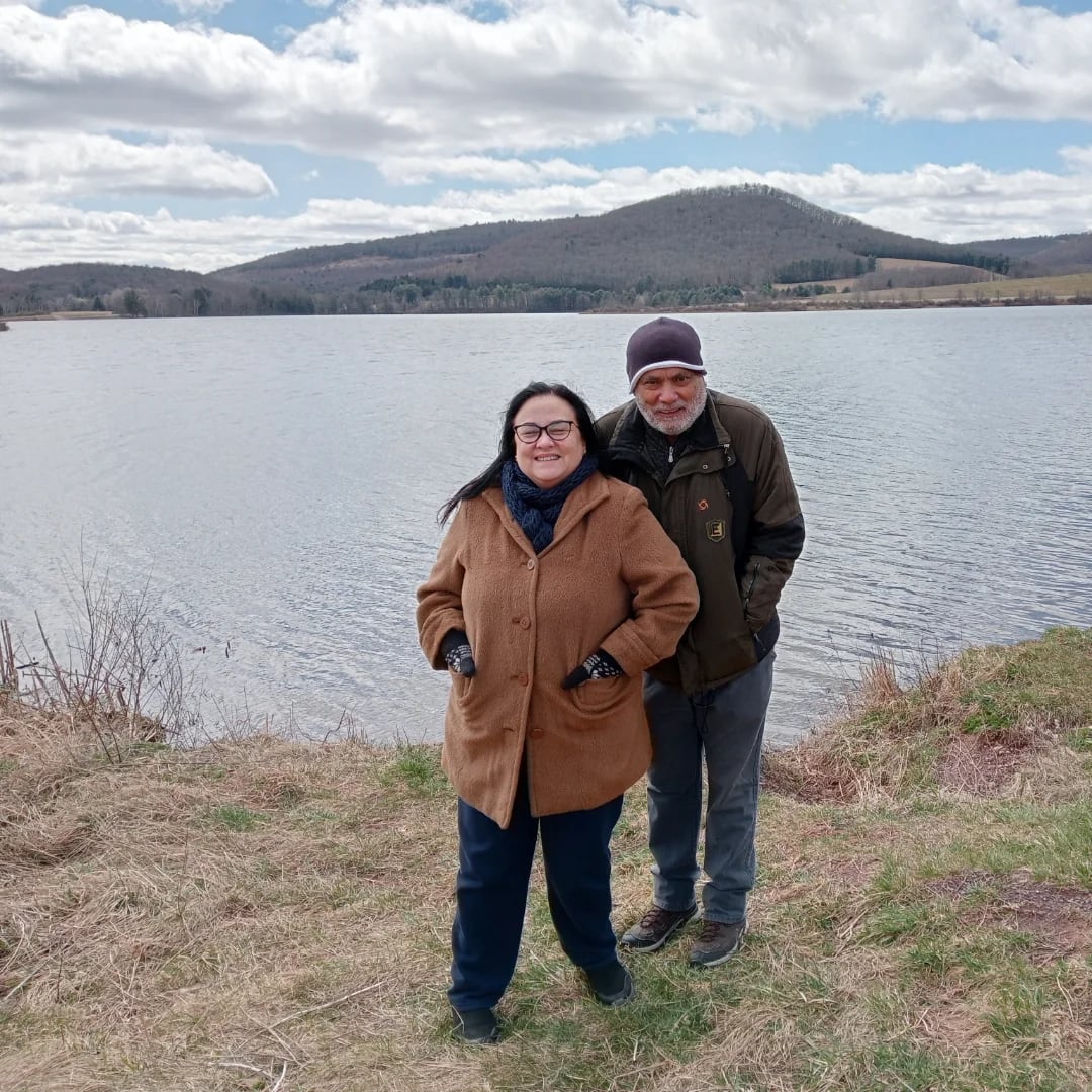 Natalia Torres Vilar y Óscar Carrillo en un viaje que realizaron en sus últimos años