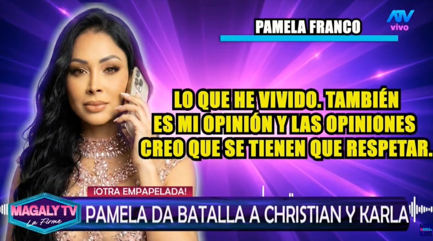 Pamela Franco responde con todo a Christian Domínguez.