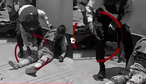 ¡Indignante! Cámaras captan a sereno de Breña robando celular a joven atropellado