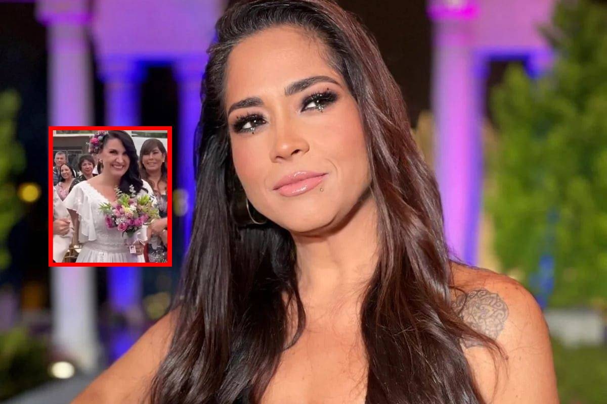 Katia Palma no dejó de hacer bromas en el matrimonio de Patricia Portocarrero. Foto: Difusión