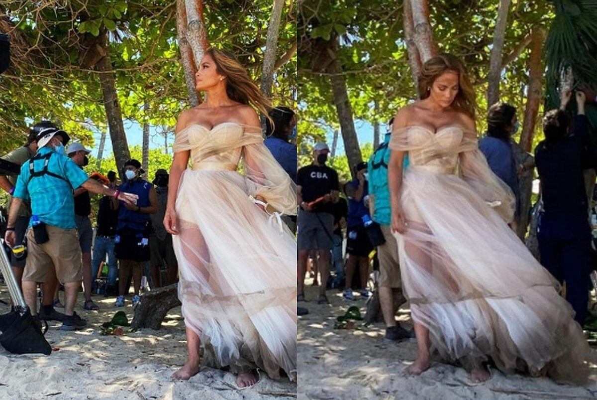 Jennifer Lopez graba junto al actor Josh Duhamel su nueva película 'Shotgun Wedding' en República Dominicana. (Foto: @jlo / Instagram)