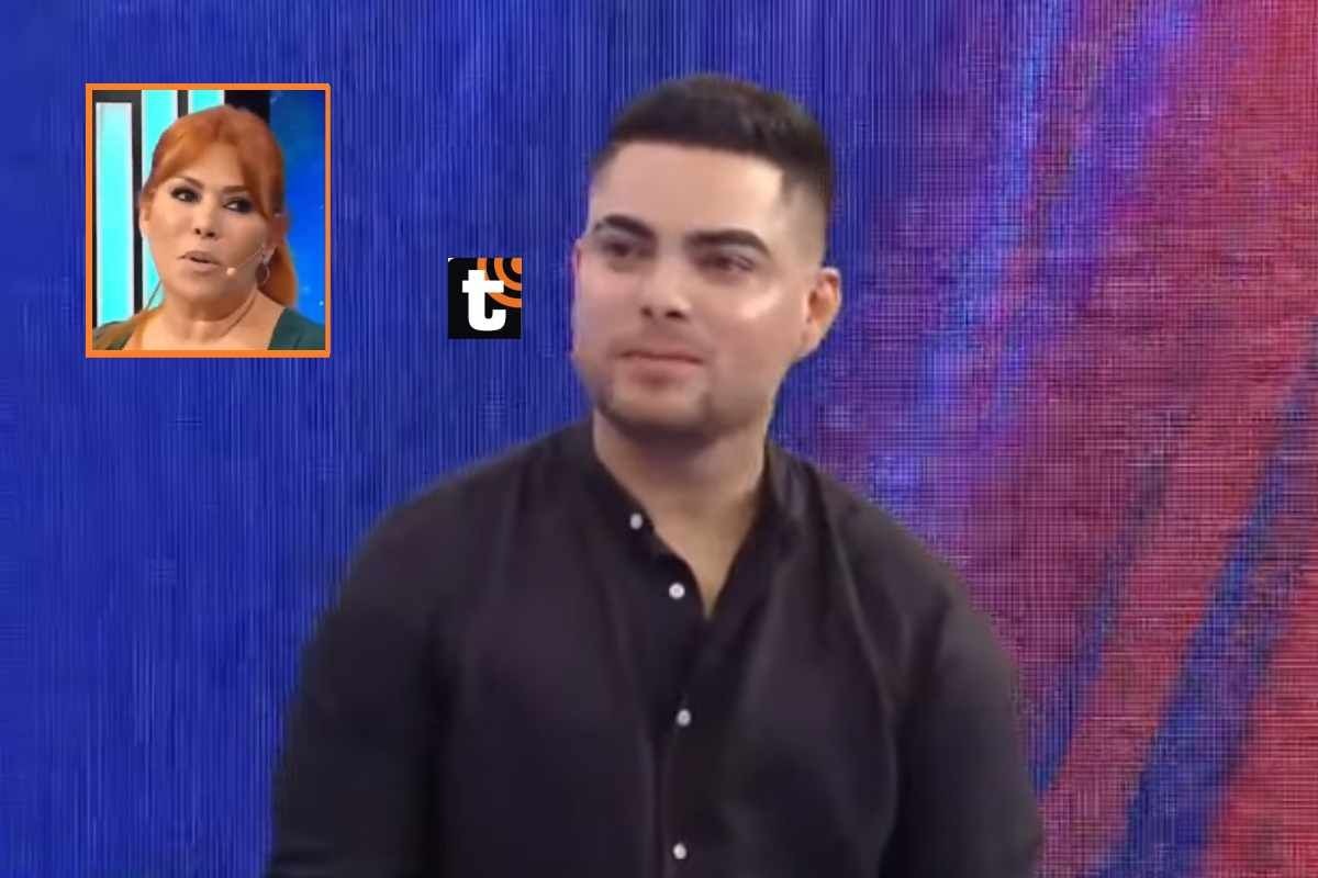 Magaly Medina no cree en las palabras ni las 'pruebas' de Álvaro Rod. (Captura ATV)