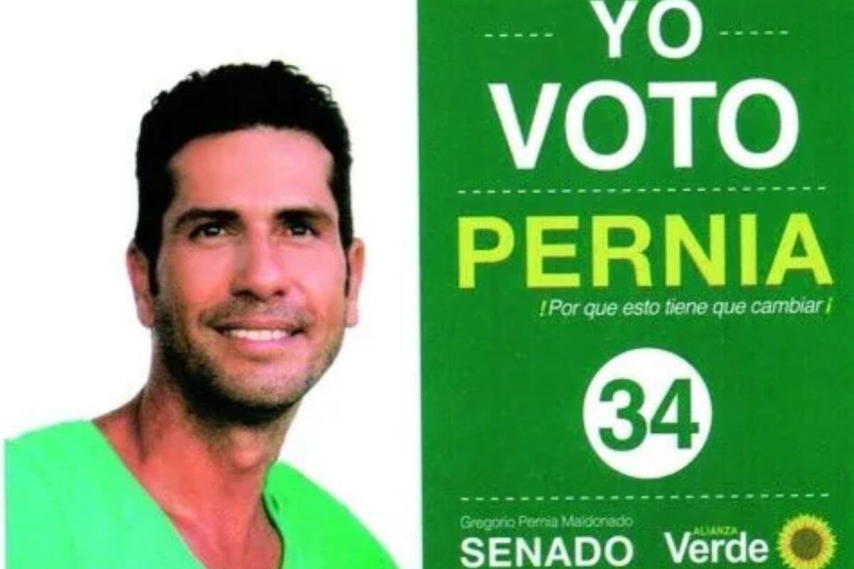 En el 2014 Gregorio Pernía postuló al senado Colombiano por el partido Alianza Verde