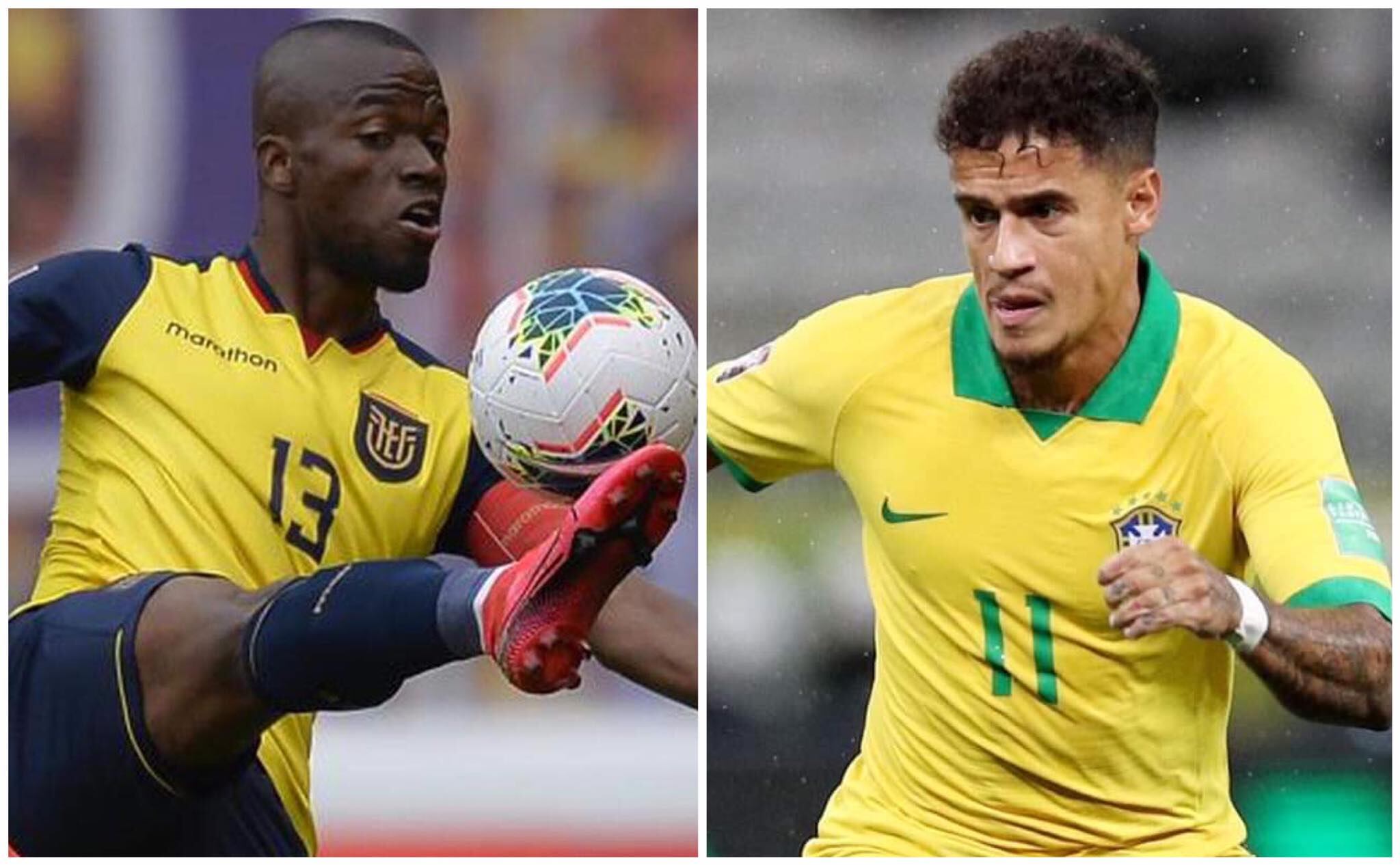 Ecuador vs. Brasil se enfrentan en la jornada 15 de las Eliminatorias Qatar 2022. (Foto: EFE/Composición)