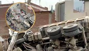 Camión choca contra vivienda en Chosica y mata a un niño de 7 años: Chofer falleció y la madre está grave