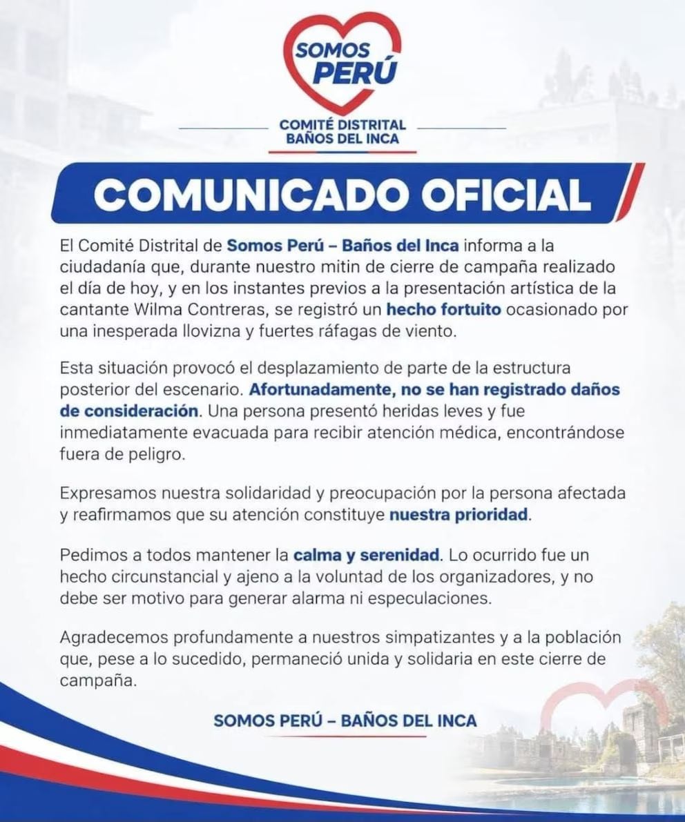 Comunicado de Somos Perú