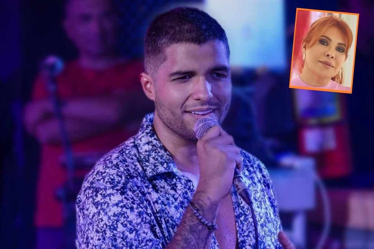 Magaly Medina le dio con palo al cantante Jair Mendoza. (Redes sociales)