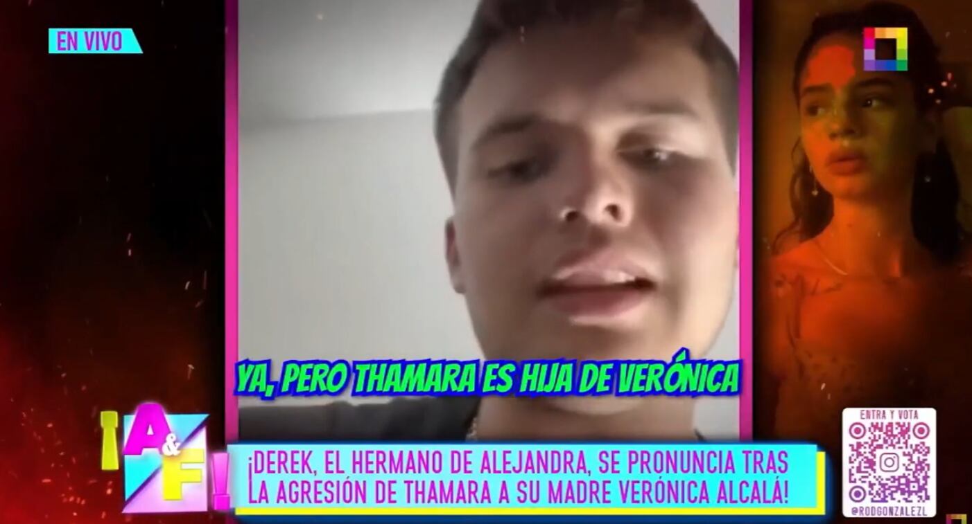 Derek Baigorria deja en claro que Thamara Medina no es su hermana.