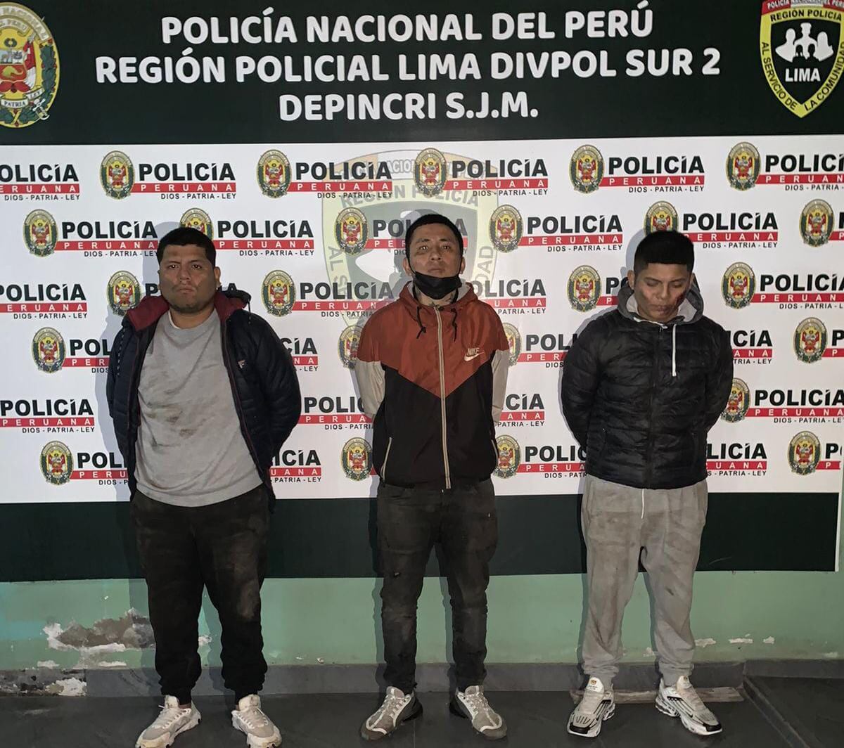 'Los malditos de San Juan' fueron capturados a balazos por policías encubiertos. (PNP)