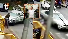 ¡Chofer ebrio sembró el terror en SJL! Arrolla a ciclista de 74 años y desata persecución a balazos