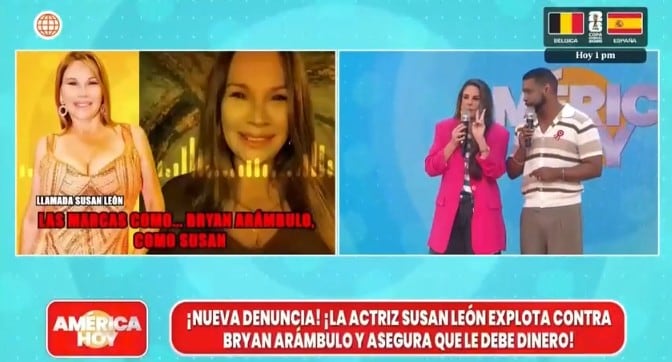 Susan León denunció a Bryan Arámbulo por presentación incumplida.