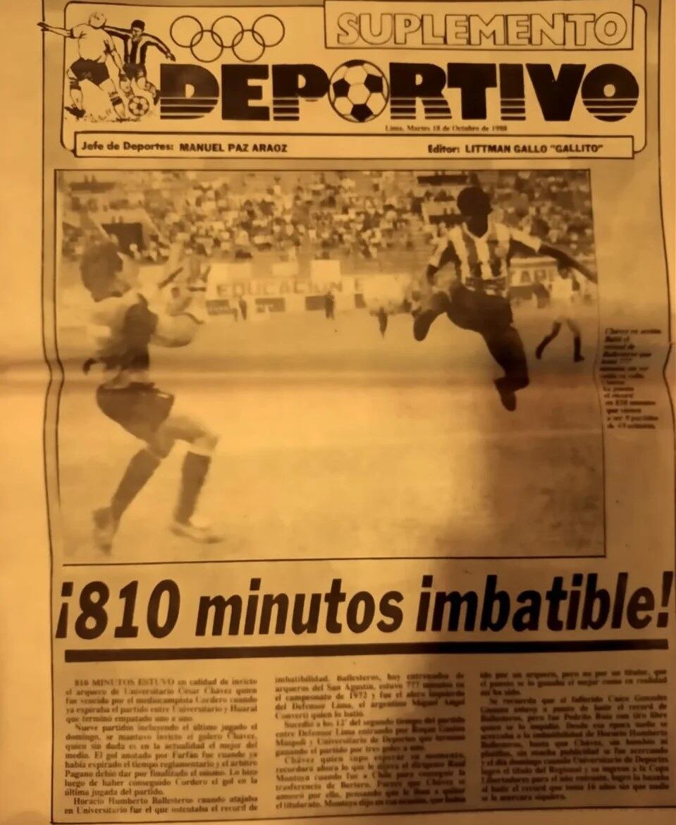 Los diarios de la época registran su récord