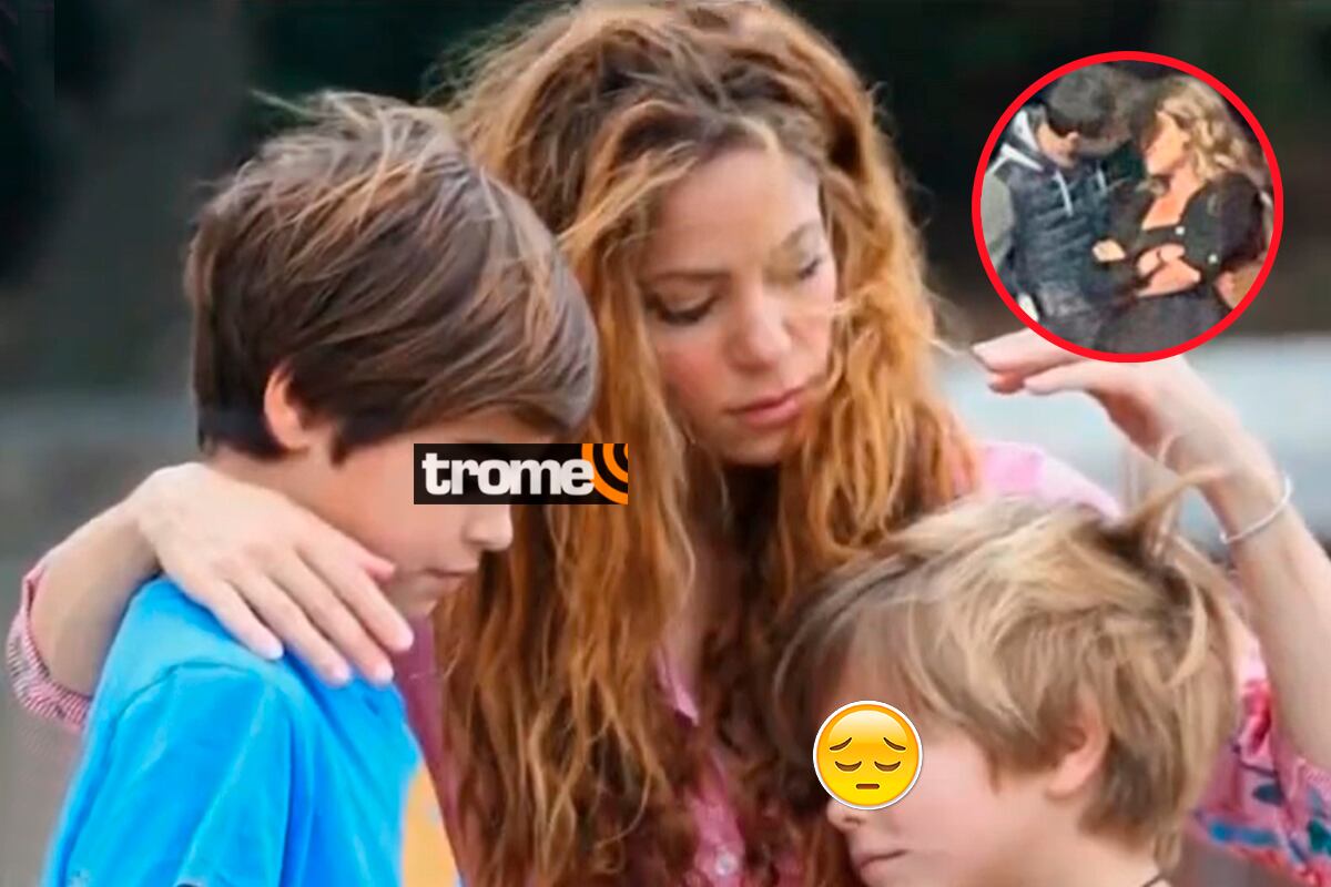 Shakira y sus hijos aparecen en parque tras beso de Piqué.