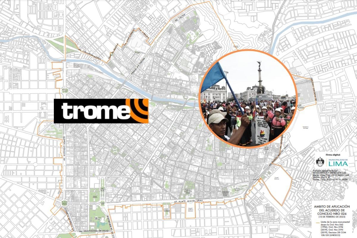 Esta es el área declarada zona intangible para manifestaciones peligrosas. (Municipalidad de Lima)