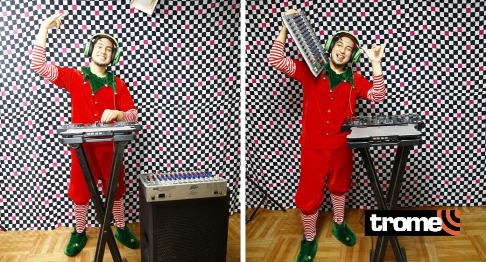 Joven se disfraza de duende para salir a las calles de La Victoria a ganarse la vida