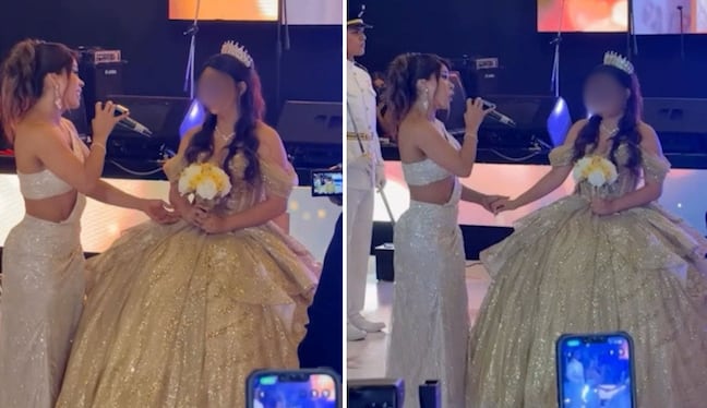 ¡Emotivo momento! Karen Dejo sorprende a su hija cantándole en sus 15 años