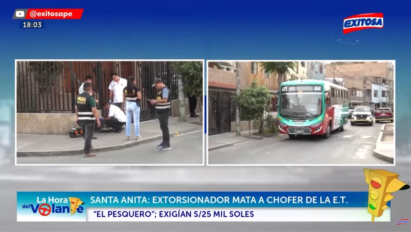 Sicario huyó en una unidad blanca tras cometer el crimen contra un chofer en Santa Anita.