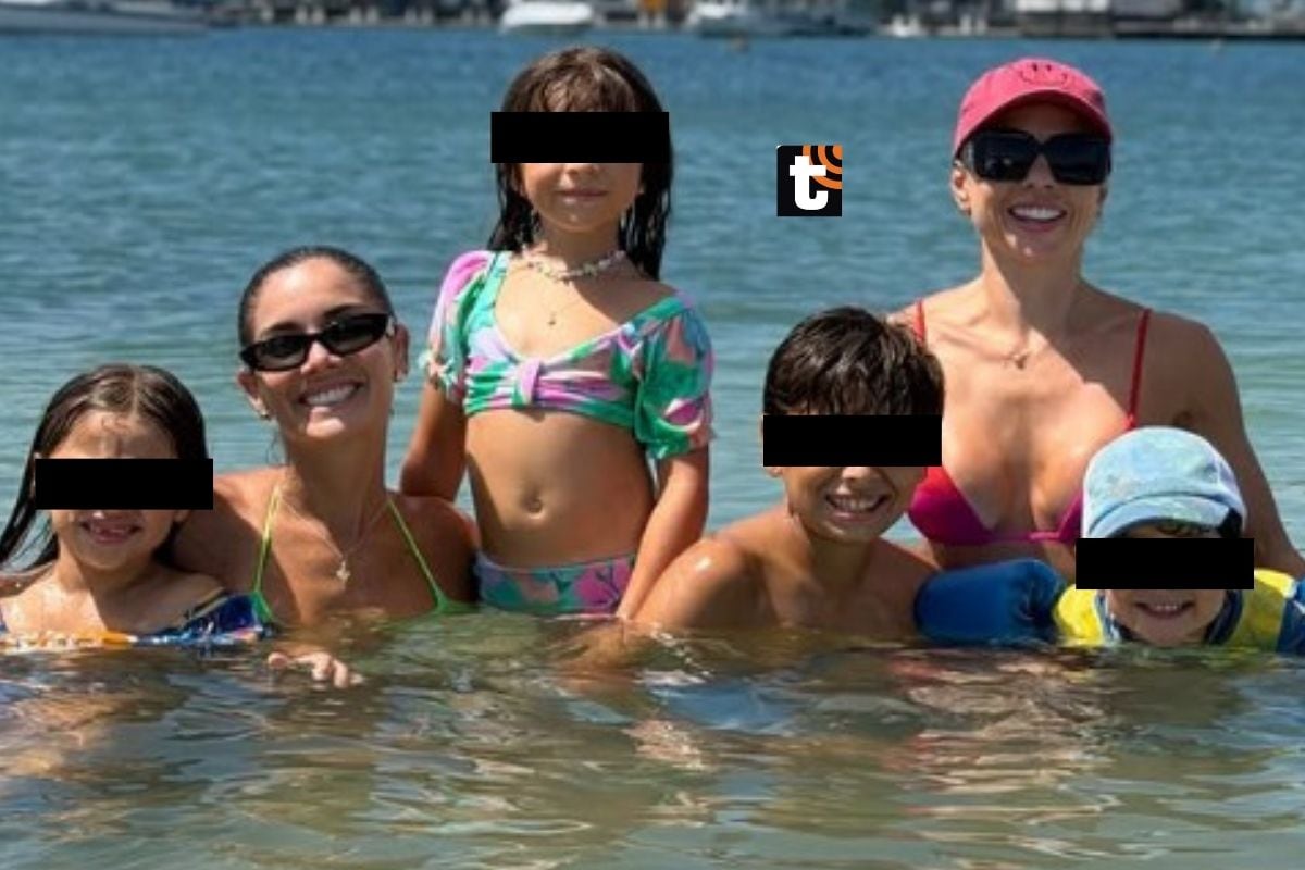 Korina Rivadeneira se fue de viaje con sus hijos.