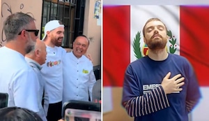 ¡Ibai Llanos llegó al Perú! Cumple su promesa y prueba el pan con chicharrón en Lima