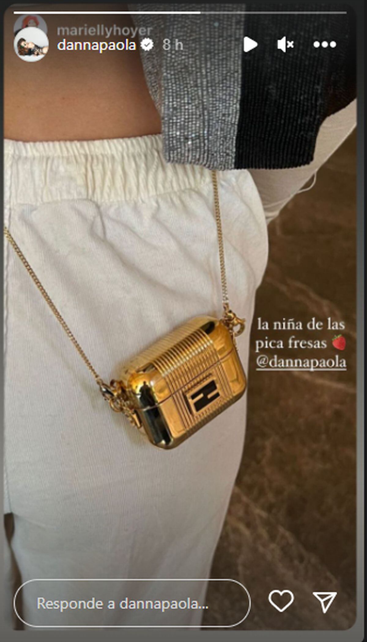 La historia que la celeb reposteó en su Instagram (Foto: Danna Paola / Instagram)