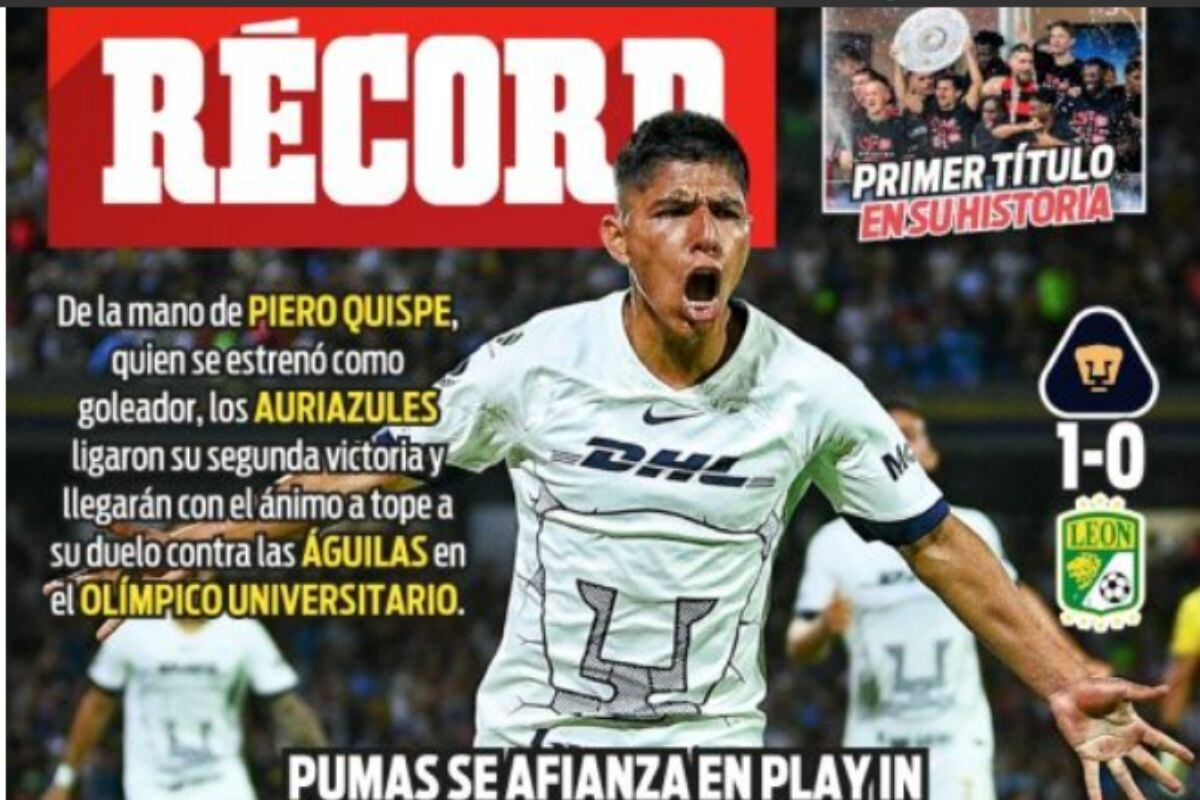 Diario récord se ocupó del peruano pensando en el duelo con América (Foto: @Diariorecord)