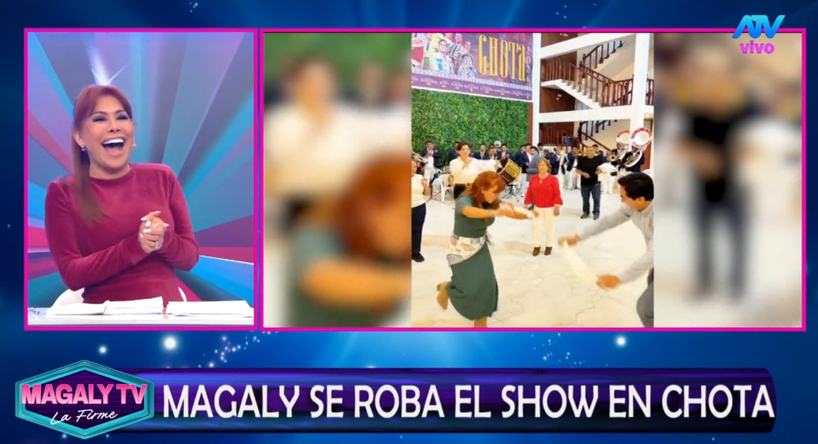 Magaly Medina bailando en Chota y disfrutando de la celebración a San Juan Bautista.