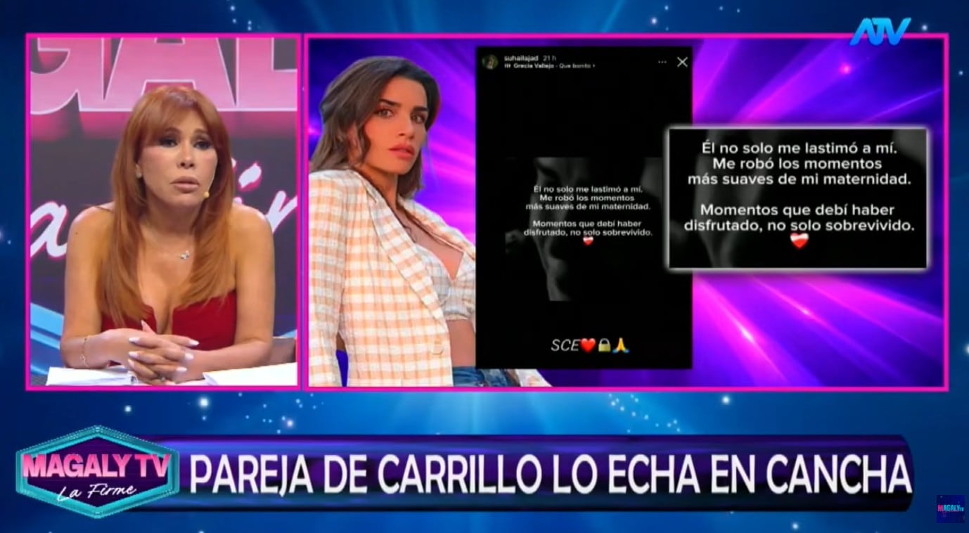 Magaly Medina lanza consejo a esposa de André Carrillo.