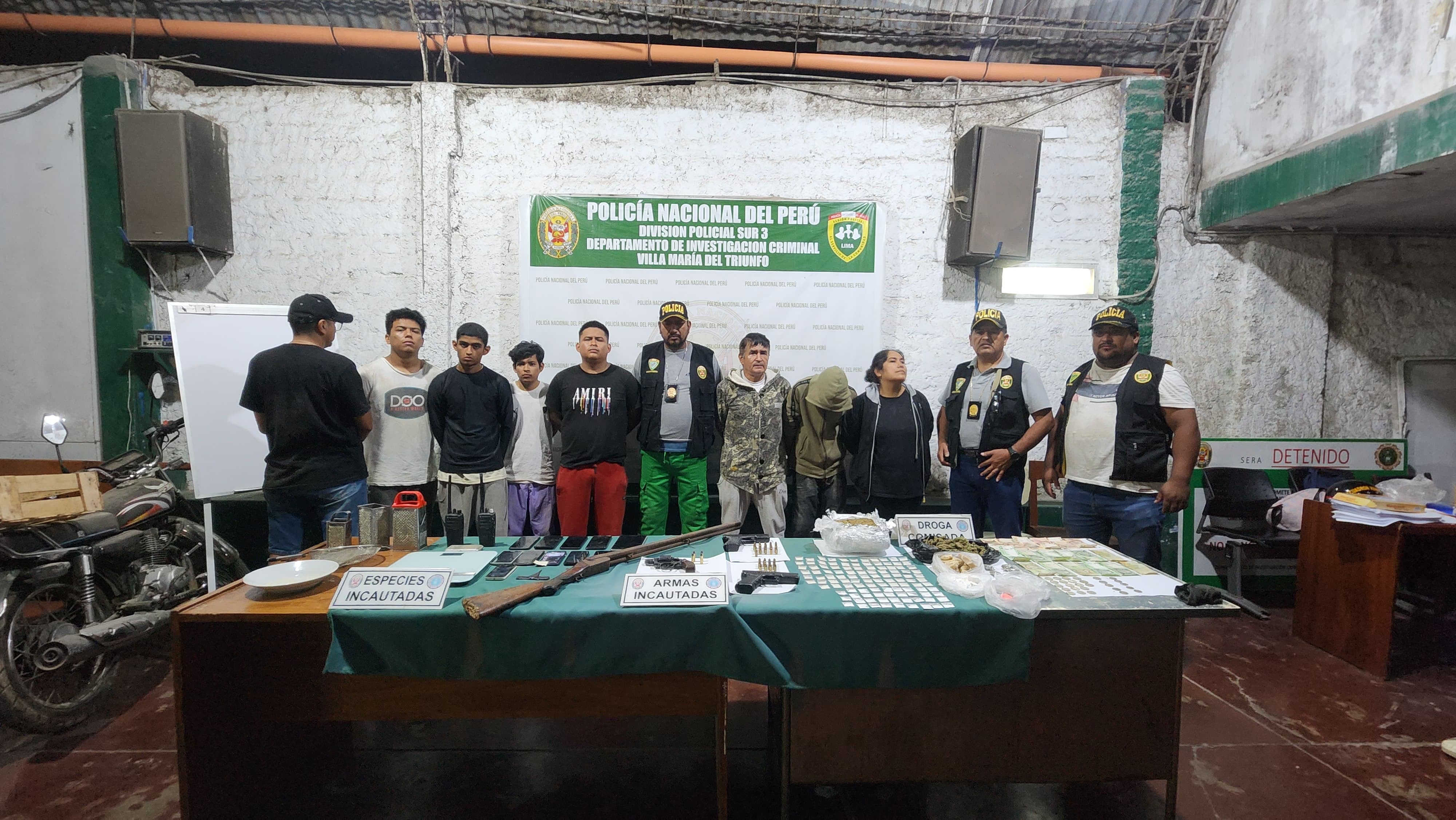 Detenidos fueron llevados al Depincri Villa María del Triunfo.