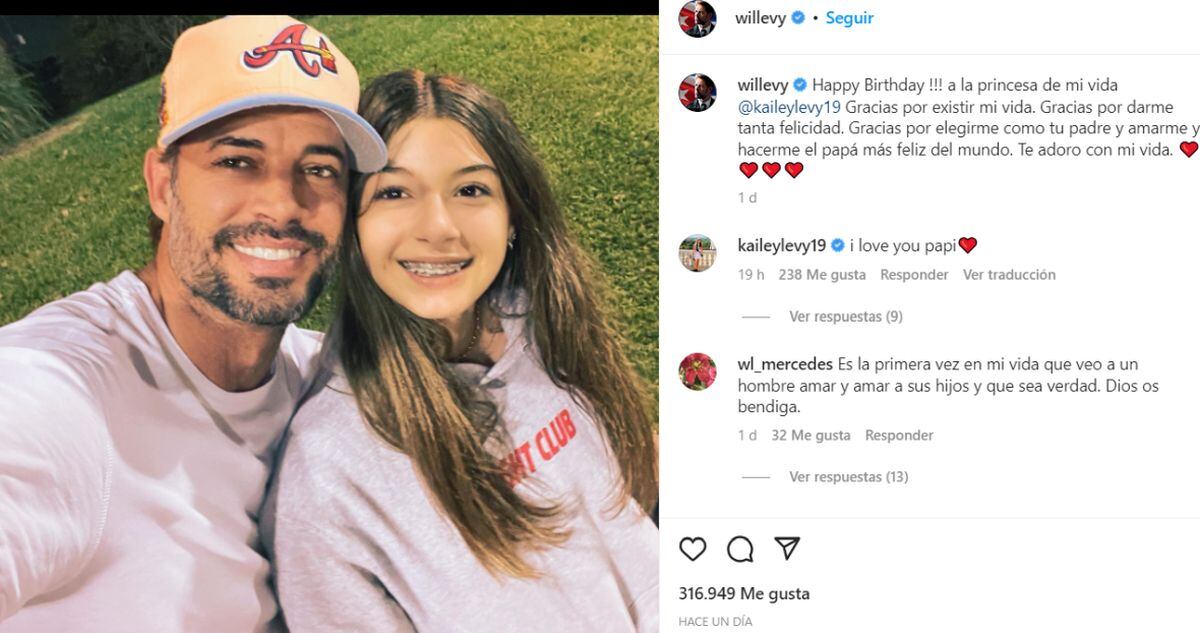 William Levy envió emotivo mensaje a Kailey por sus 13 años (Foto: William Levy/Instagram)