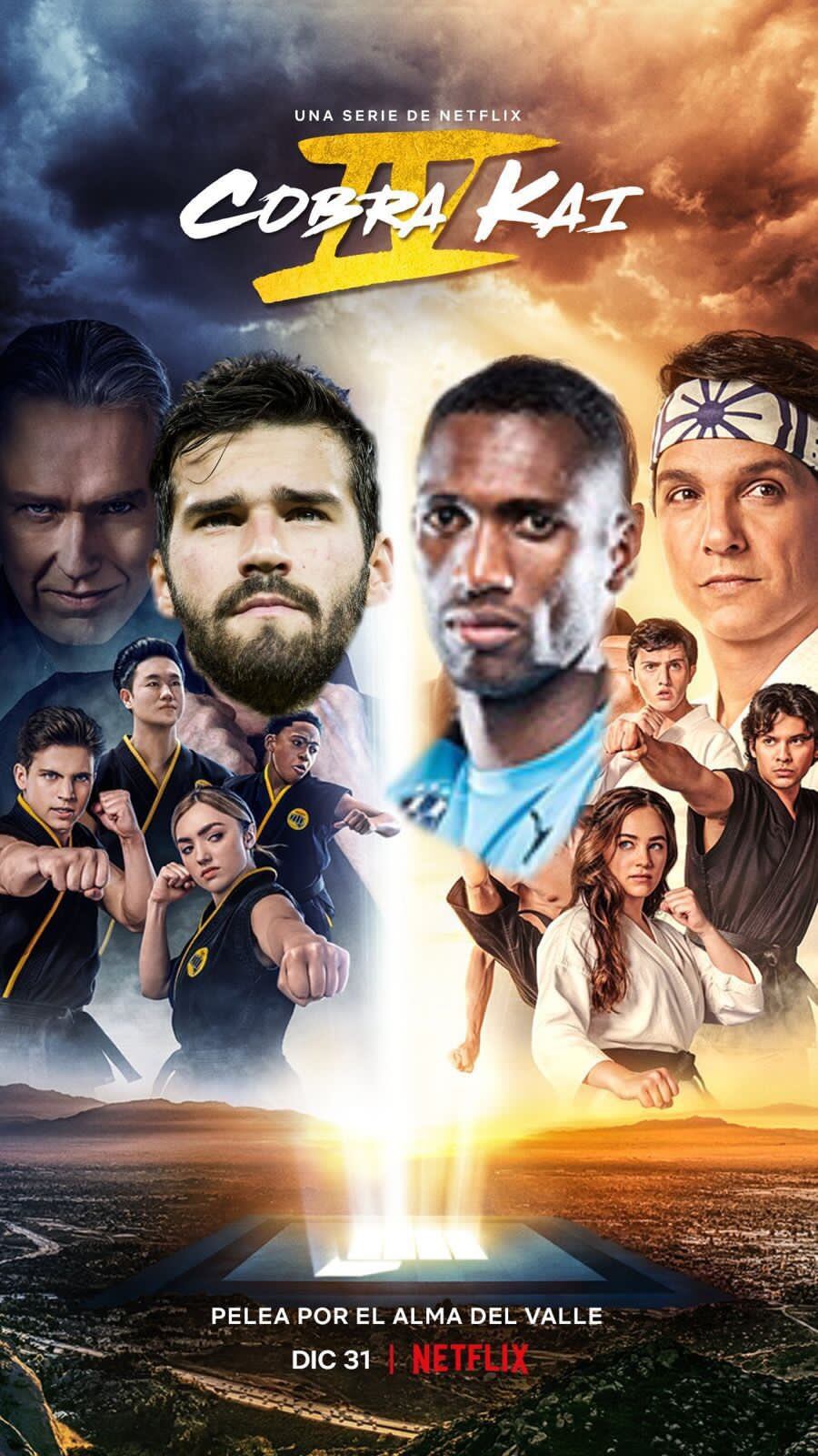 Los memes de las patadas de Domínguez y Alisson en el Ecuador vs Brasil. Foto: Facebook.