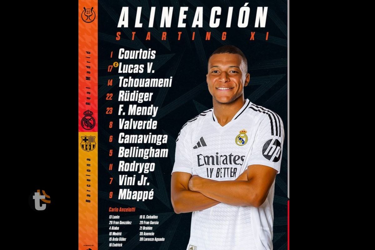 Real Madrid compartió información sobre su once incial (@realmadridFC)