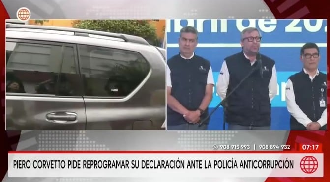 Piero Corbetto debía asistir a declarar a las 3 p.m.