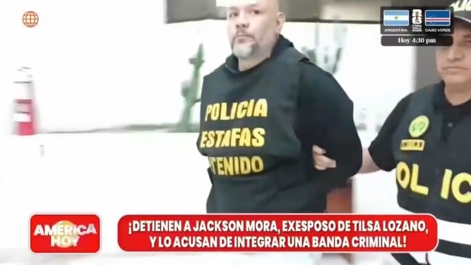 Jackson Mora es detenido por presuntamente ser parte de una banda criminal.