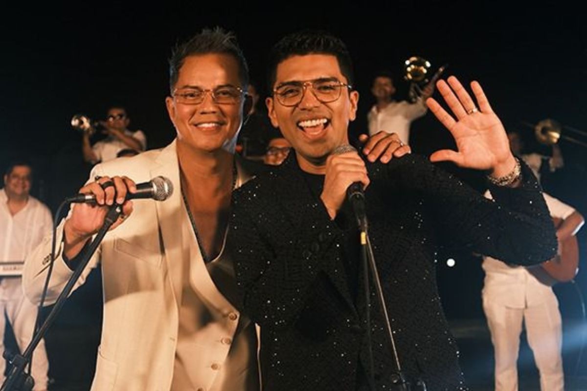 Cantante colombiano Charlie Zaa y Christian Yaipén, vocalista del Grupo 5.