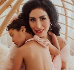 Leysi Suárez tiene una hija