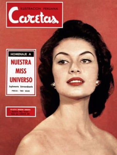 La flamante Miss Universo de 1957 apareció en la primera portada a color de la revista Caretas (Foto: Archivo LR)