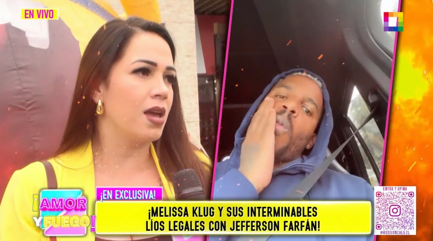 Melissa Klug contó que intentó conversar con Jefferson Farfán para solucionar sus temas legales, pero él le dijo que esos temas lo ven sus abogados.